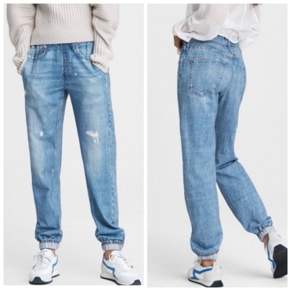 Rag & bone Miramar Pajama Jean Jogger Print Denim Size 27 J1743 - Picture 4 of 12